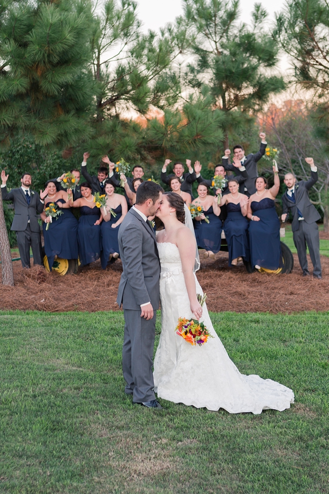 Fall wedding bridal party at The Barn at Woodlake Meadow, NC by Traci Huffman Photography_0001