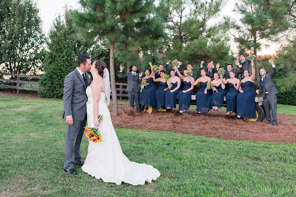 Fall wedding bridal party at The Barn at Woodlake Meadow, NC by Traci Huffman Photography_0001