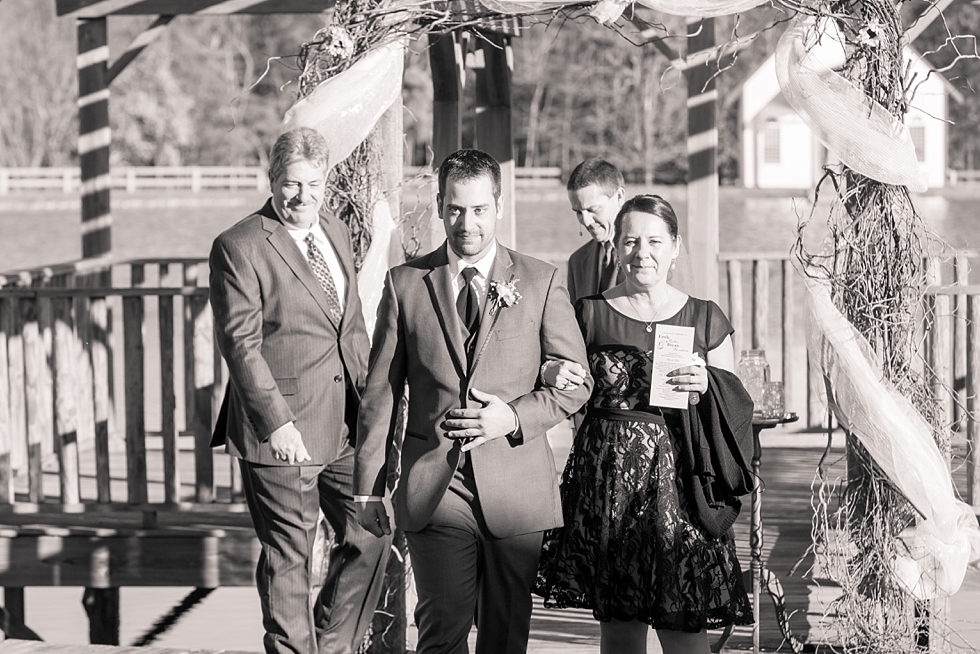 Fall wedding ceremony at The Barn at Woodlake Meadow, NC by Traci Huffman Photography_0001