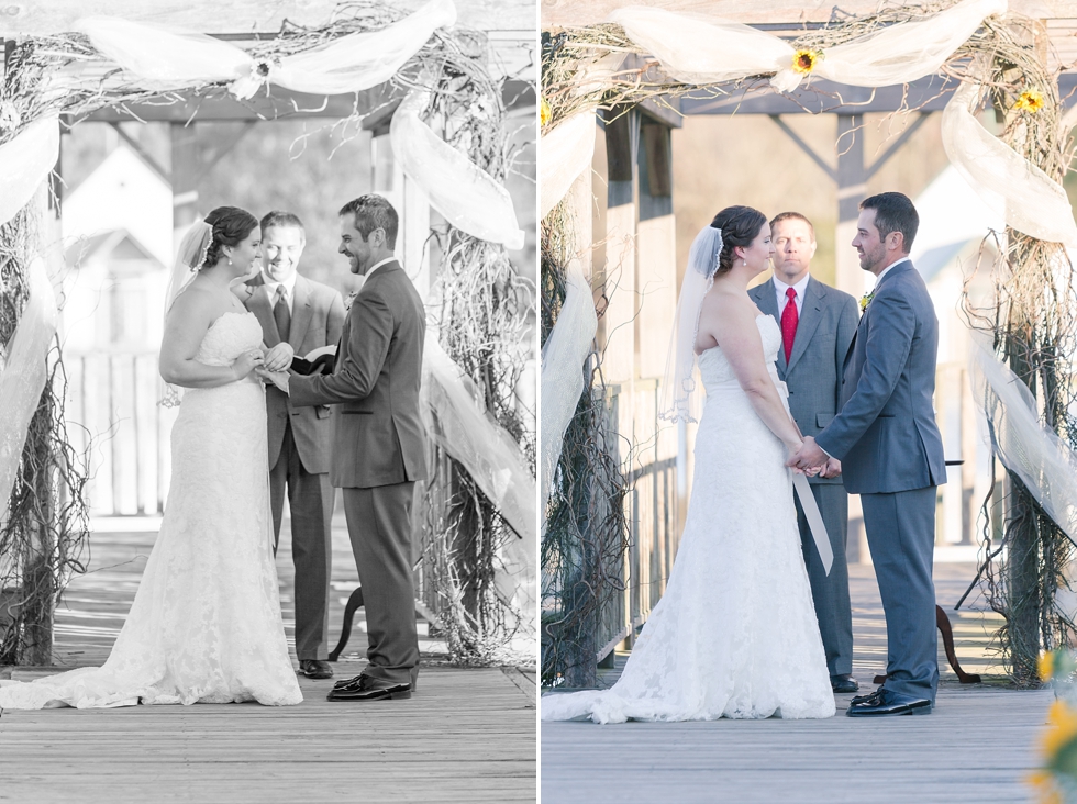 Fall wedding ceremony at The Barn at Woodlake Meadow, NC by Traci Huffman Photography_0024