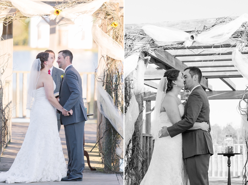 Fall wedding ceremony at The Barn at Woodlake Meadow, NC by Traci Huffman Photography_0025