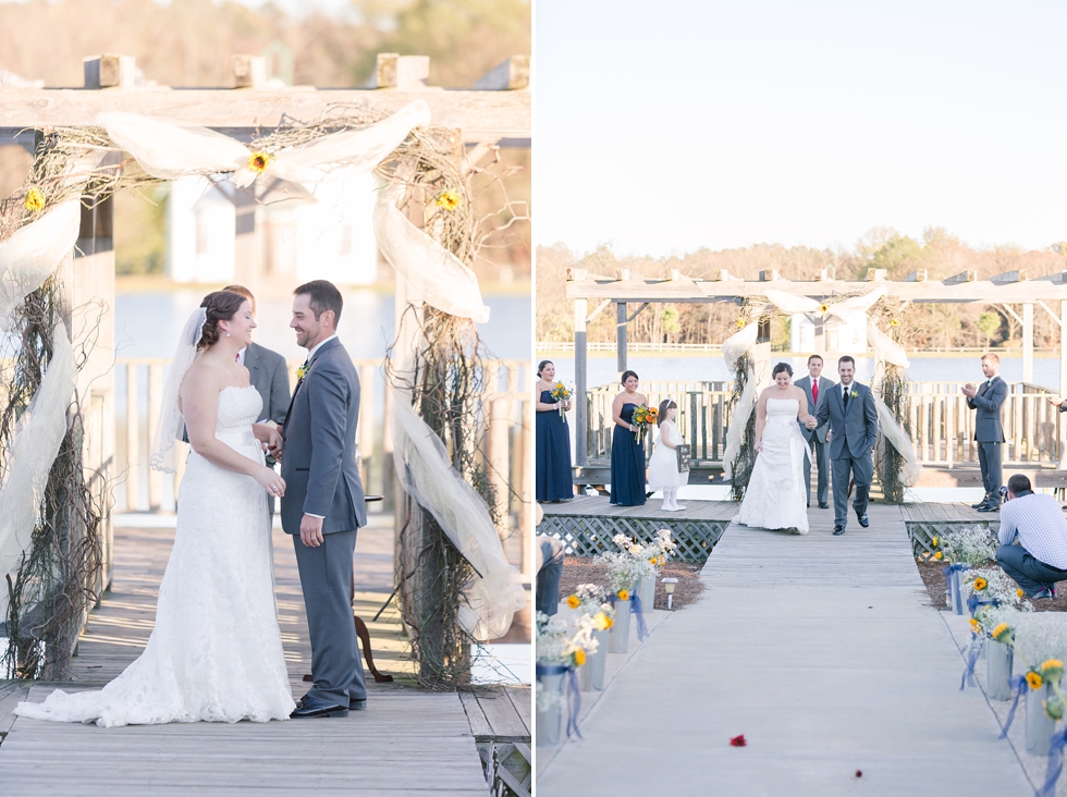 Fall wedding ceremony at The Barn at Woodlake Meadow, NC by Traci Huffman Photography_0028