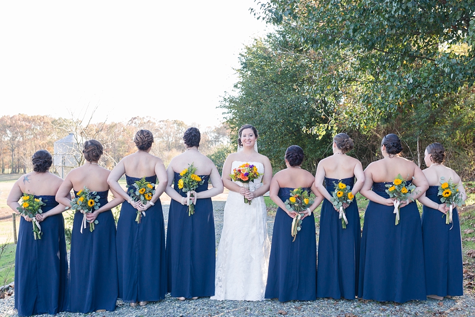 Fall wedding getting preceremony at The Barn at Woodlake Meadow, NC by Traci Huffman Photography_0002