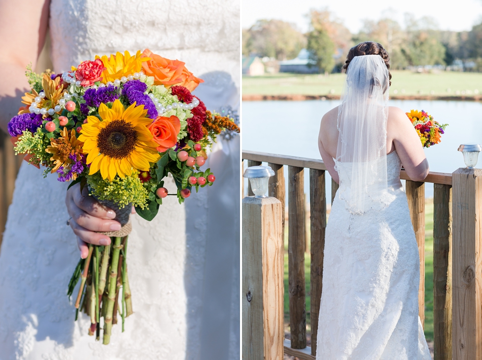 Fall wedding getting preceremony at The Barn at Woodlake Meadow, NC by Traci Huffman Photography_0005
