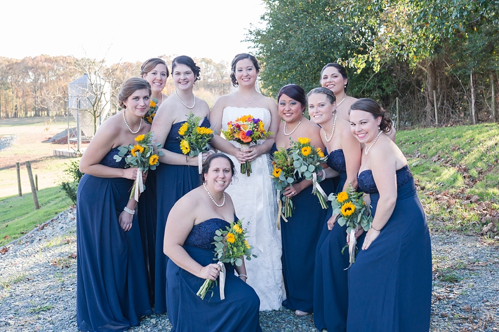 Fall wedding getting preceremony at The Barn at Woodlake Meadow, NC by Traci Huffman Photography_0007