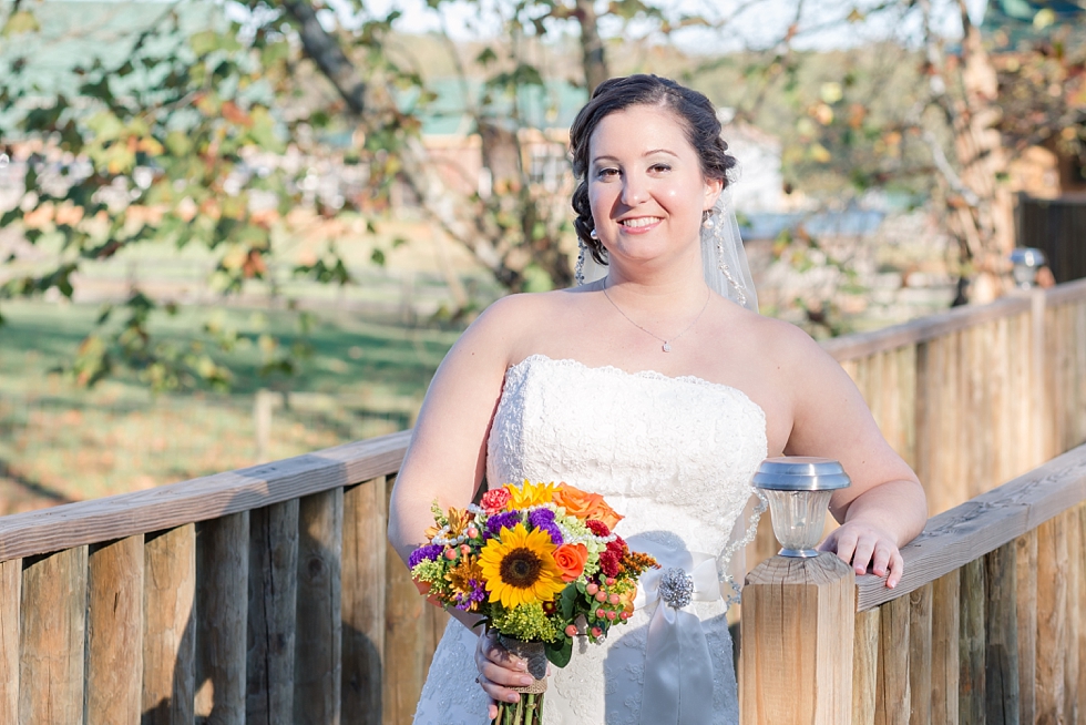 Fall wedding getting preceremony at The Barn at Woodlake Meadow, NC by Traci Huffman Photography_0010