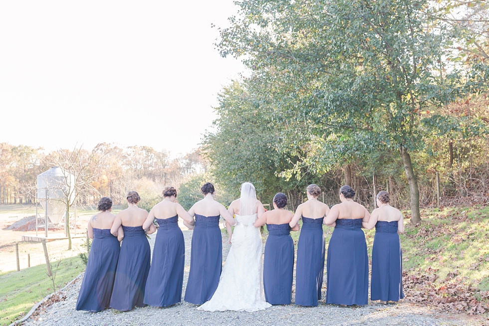 Fall wedding getting preceremony at The Barn at Woodlake Meadow, NC by Traci Huffman Photography_0012
