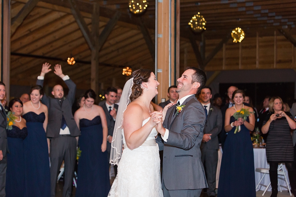 Fall wedding reception at The Barn at Woodlake Meadow, NC by Traci Huffman Photography_0001