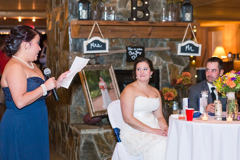 Fall wedding reception at The Barn at Woodlake Meadow, NC by Traci Huffman Photography_0001