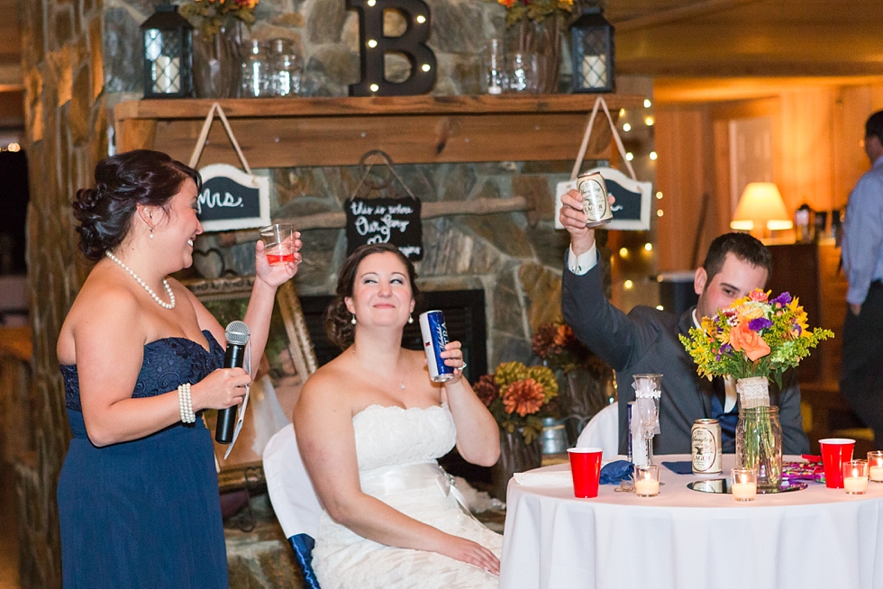 Fall wedding reception at The Barn at Woodlake Meadow, NC by Traci Huffman Photography_0001