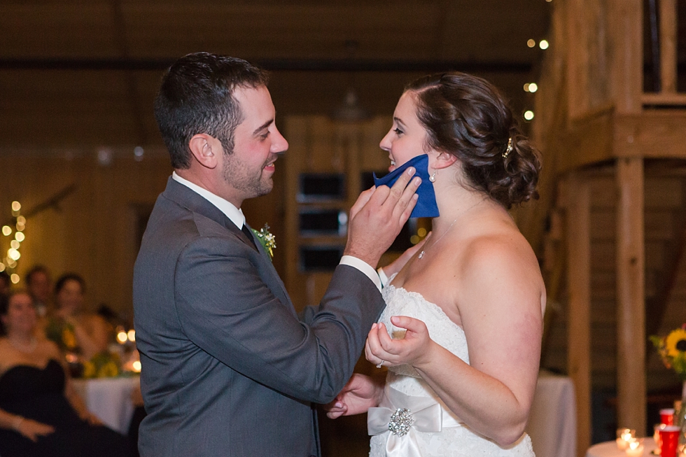 Fall wedding reception at The Barn at Woodlake Meadow, NC by Traci Huffman Photography_0001