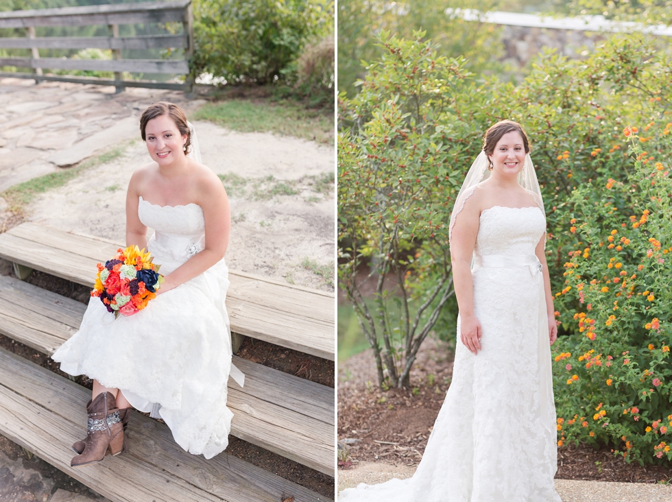 Raleigh, NC Bride Portraits taken at Historic Yates Mill by Traci Huffman Photography_0007