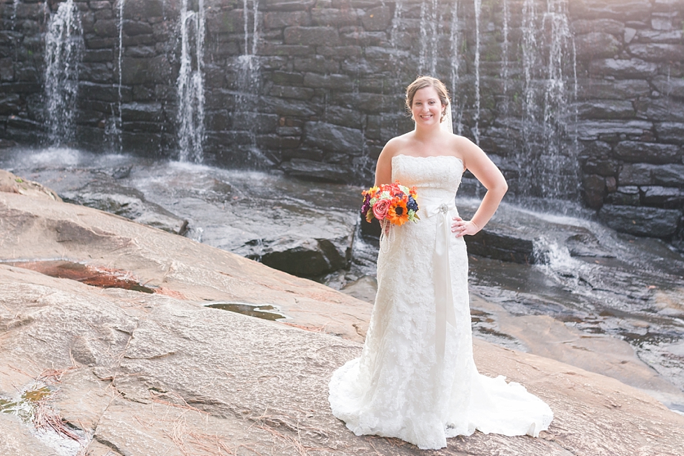 Raleigh, NC Bride Portraits taken at Historic Yates Mill by Traci Huffman Photography