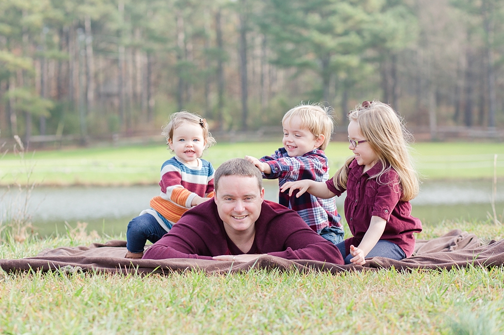 Lifestyle Family photos taken in Apex, NC by Traci Huffman Photography