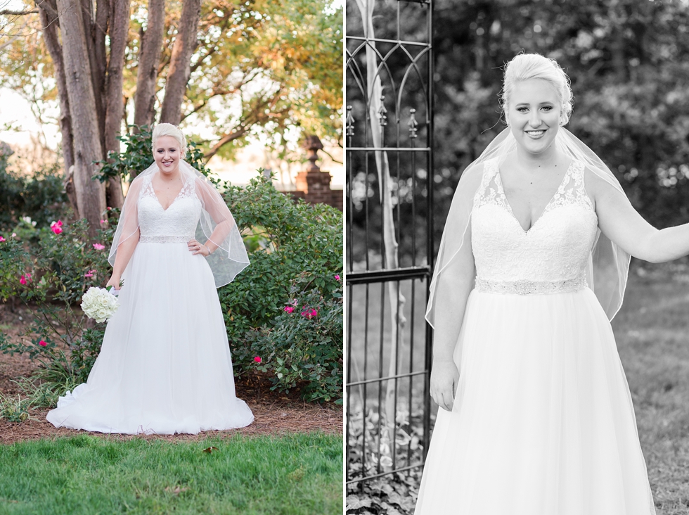 Raleigh, NC Bridal Portraits taken at Barclay Villa by Traci Huffman Photography