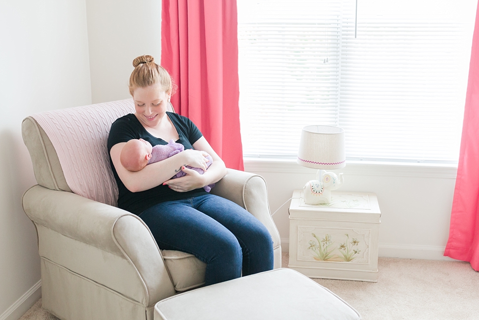 baby girl newborn pictures taken in fuquay varina nc by Traci Huffman Photography