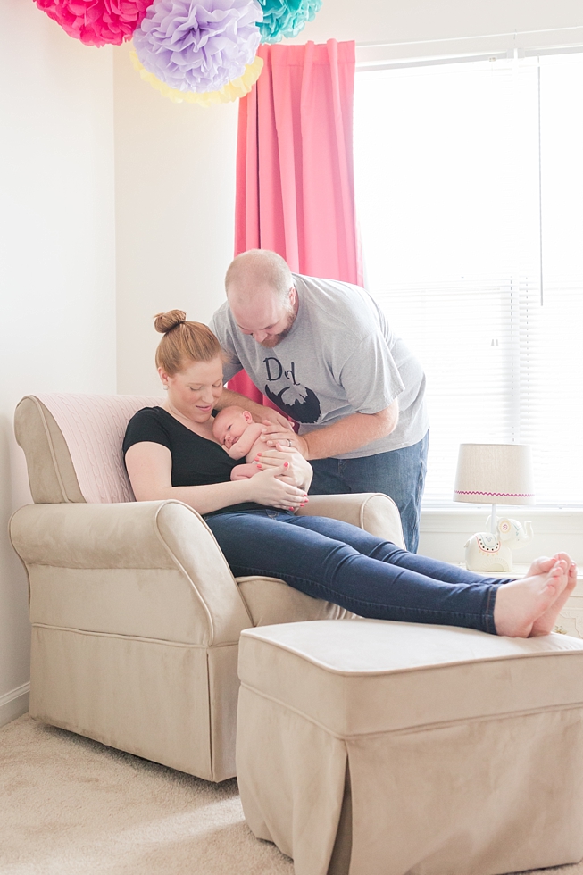 baby girl newborn pictures taken in fuquay varina nc by Traci Huffman Photography