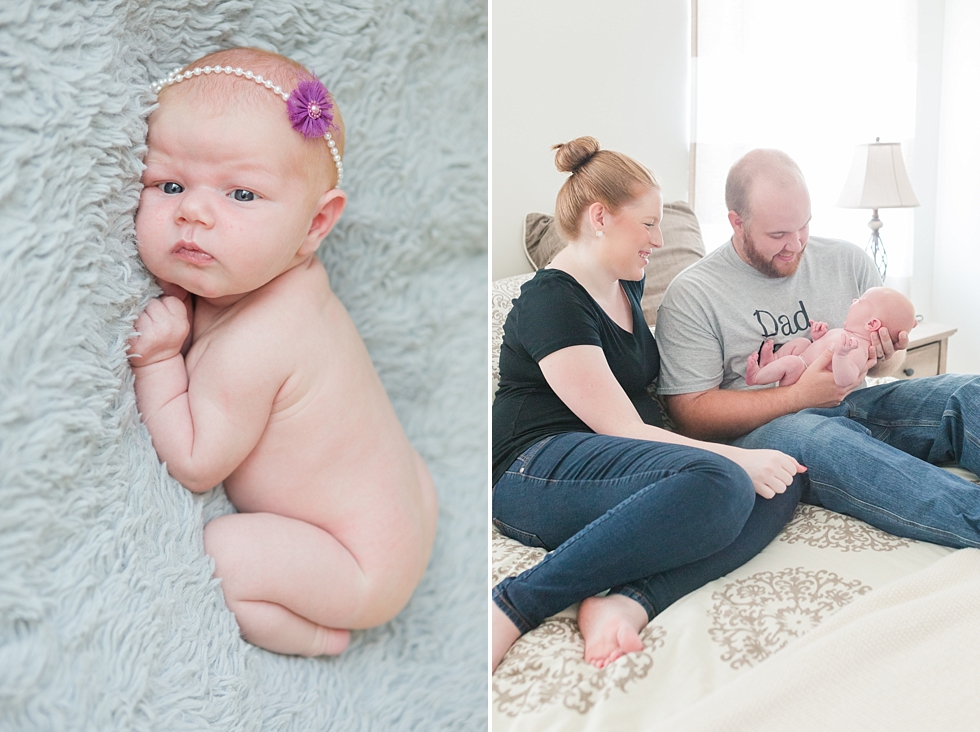baby girl newborn pictures taken in fuquay varina nc by Traci Huffman Photography