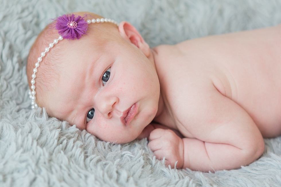 baby girl newborn pictures taken in fuquay varina nc by Traci Huffman Photography