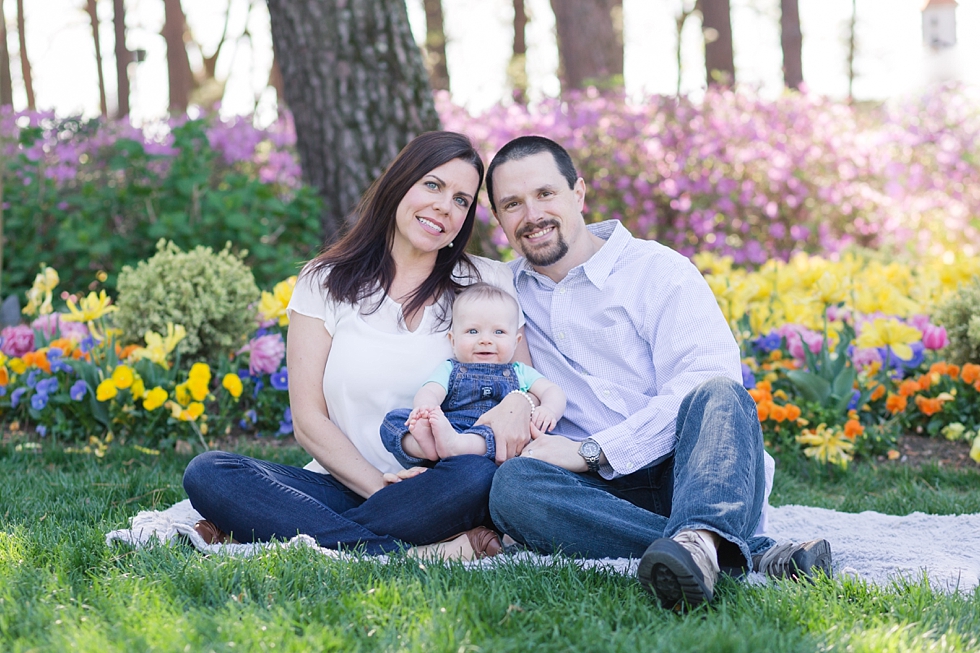 family pictures taken at the WRAL Azalea Gardens in Raleigh, NC