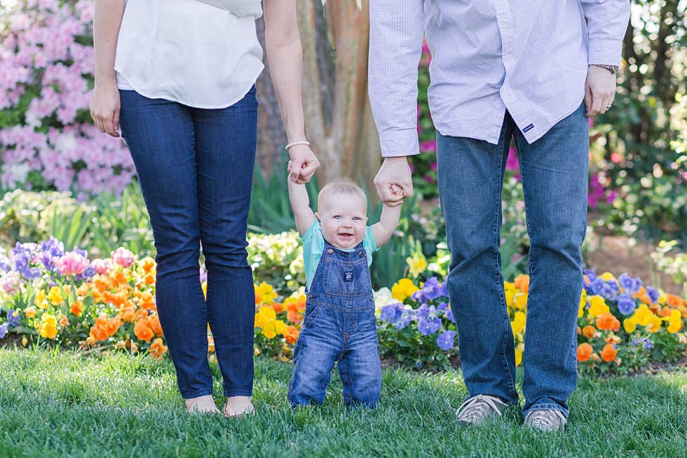 family pictures taken at the WRAL Azalea Gardens in Raleigh, NC