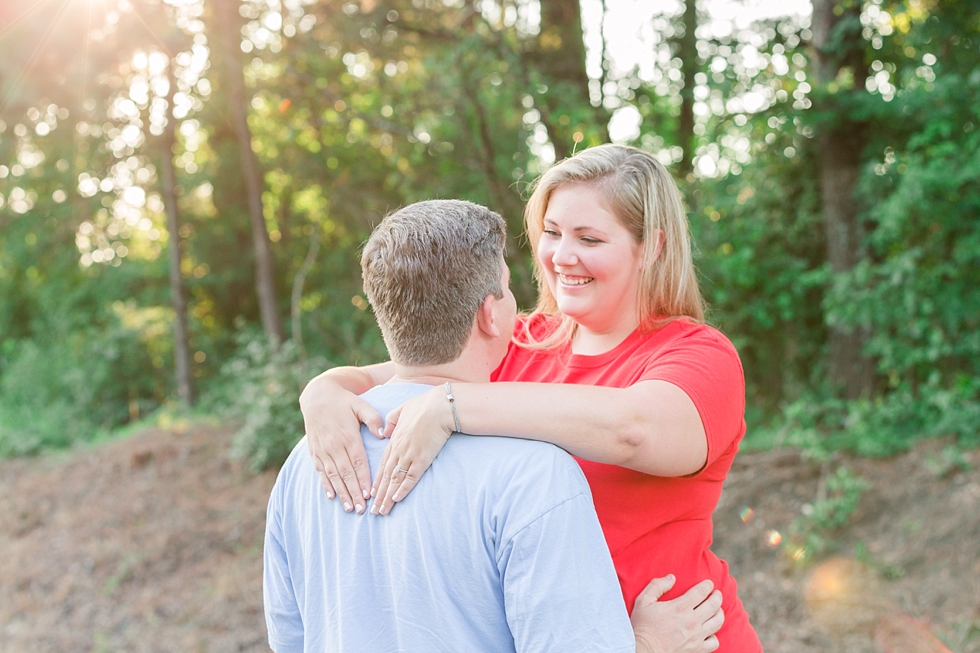 Engagement Pictures taken in downtown Cary, Nc and at Yates Mill in Raleigh, NC by Traci Huffman Photography