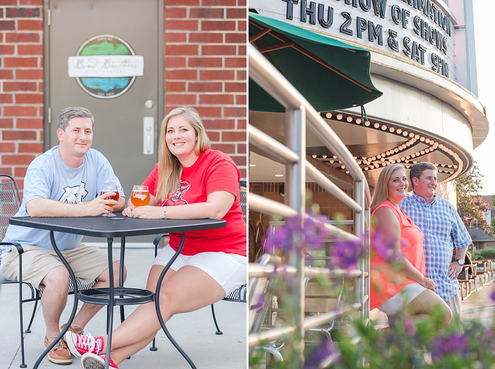 Engagement Pictures taken in downtown Cary, Nc and at Yates Mill in Raleigh, NC by Traci Huffman Photography