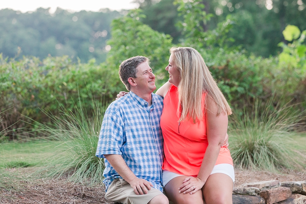 Engagement Pictures taken in downtown Cary, Nc and at Yates Mill in Raleigh, NC by Traci Huffman Photography