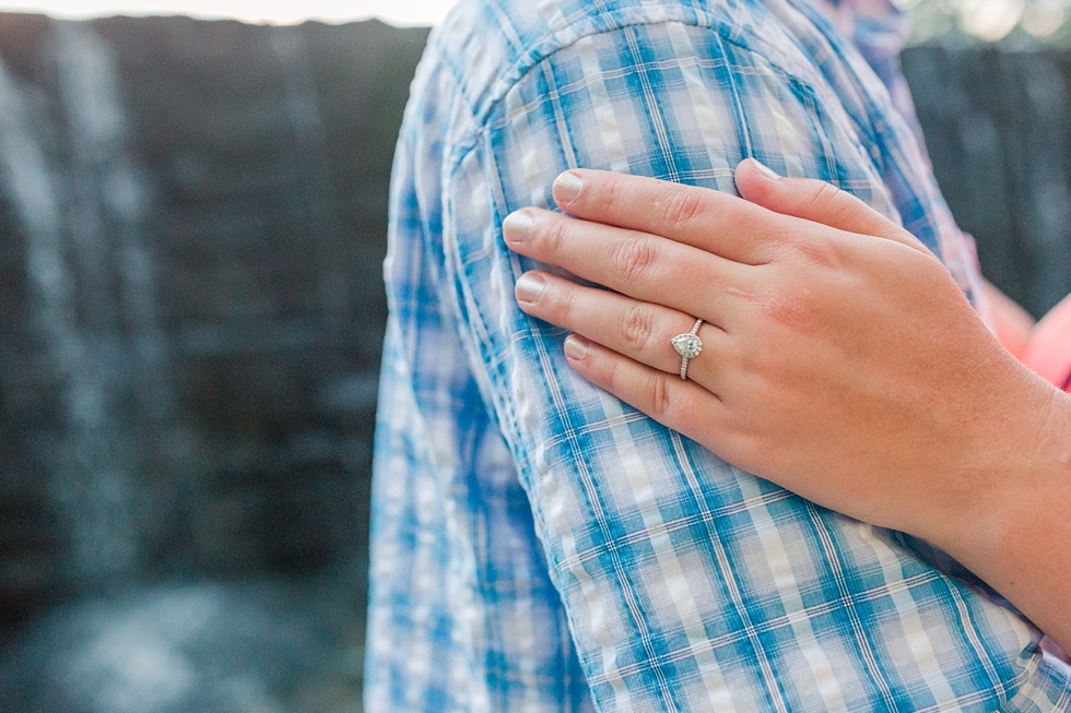 Engagement Pictures taken in downtown Cary, Nc and at Yates Mill in Raleigh, NC by Traci Huffman Photography