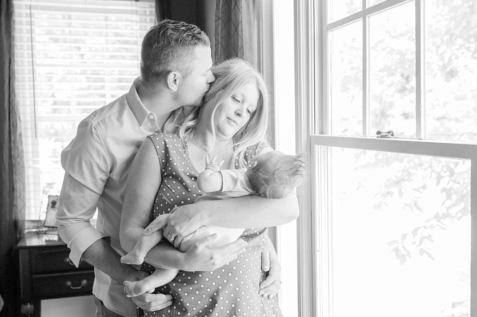 Lifestyle newborn session in clients home in Raleigh, NC by Traci Huffman Photography