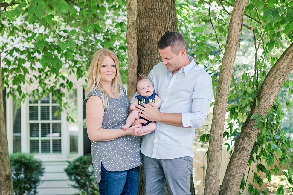 Lifestyle newborn session in clients home in Raleigh, NC by Traci Huffman Photography