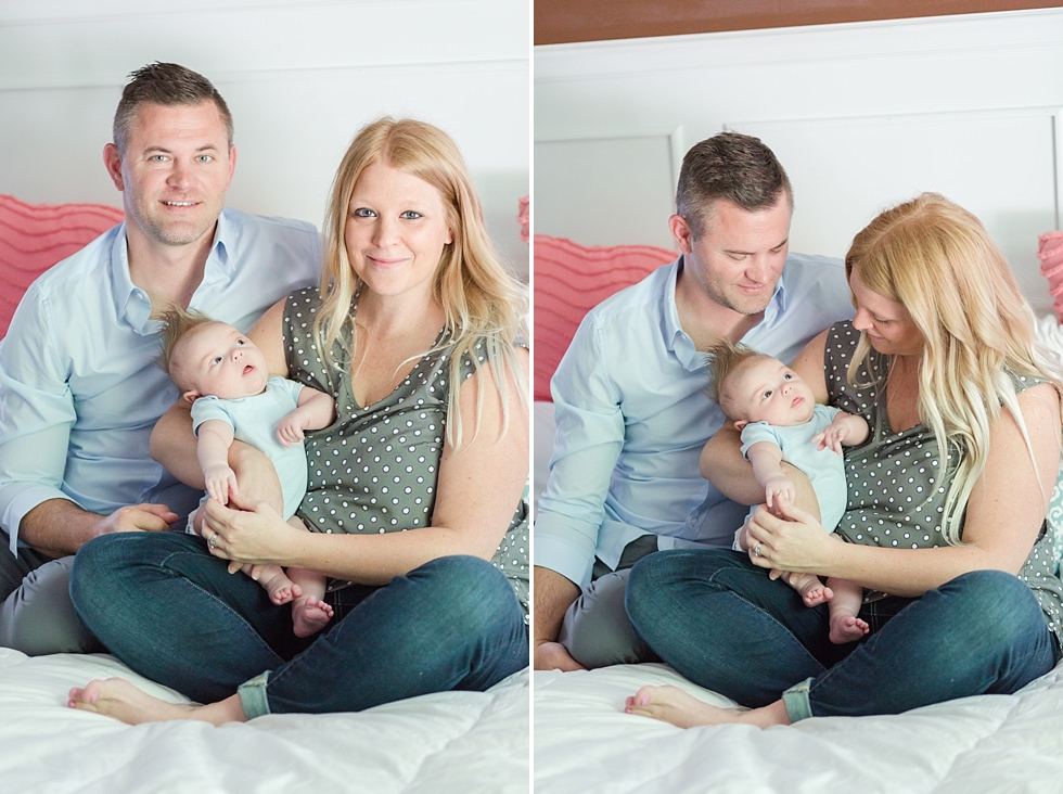 Lifestyle newborn session in clients home in Raleigh, NC by Traci Huffman Photography