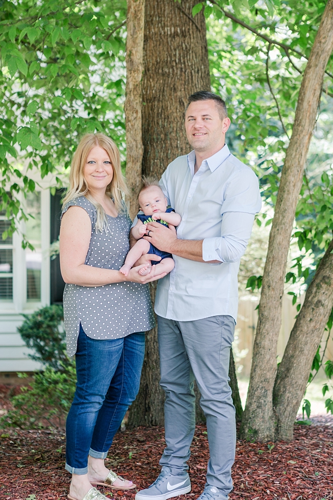 Lifestyle newborn session in clients home in Raleigh, NC by Traci Huffman Photography