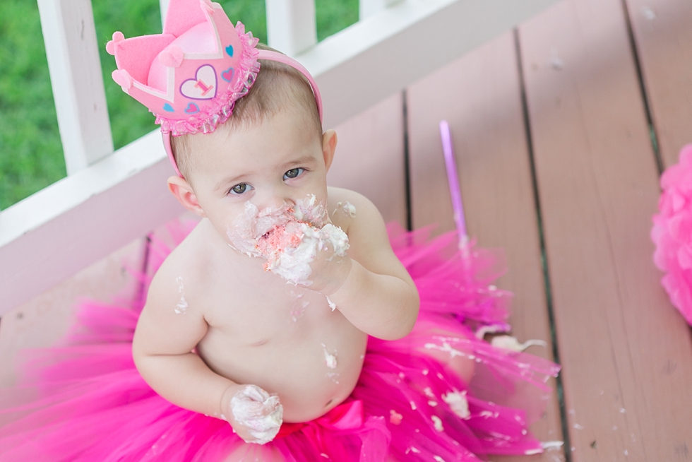 Cake smash and first birthday photos in Raleigh, NC