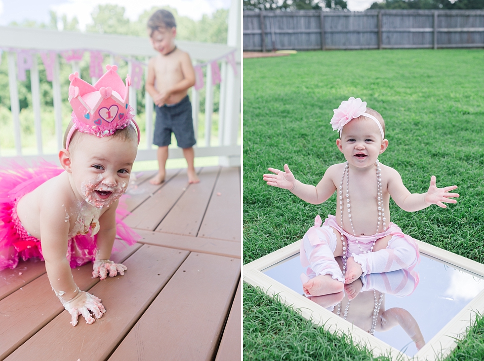 Cake smash and first birthday photos in Raleigh, NC