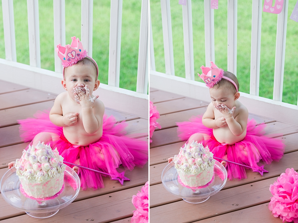 Cake smash and first birthday photos in Raleigh, NC