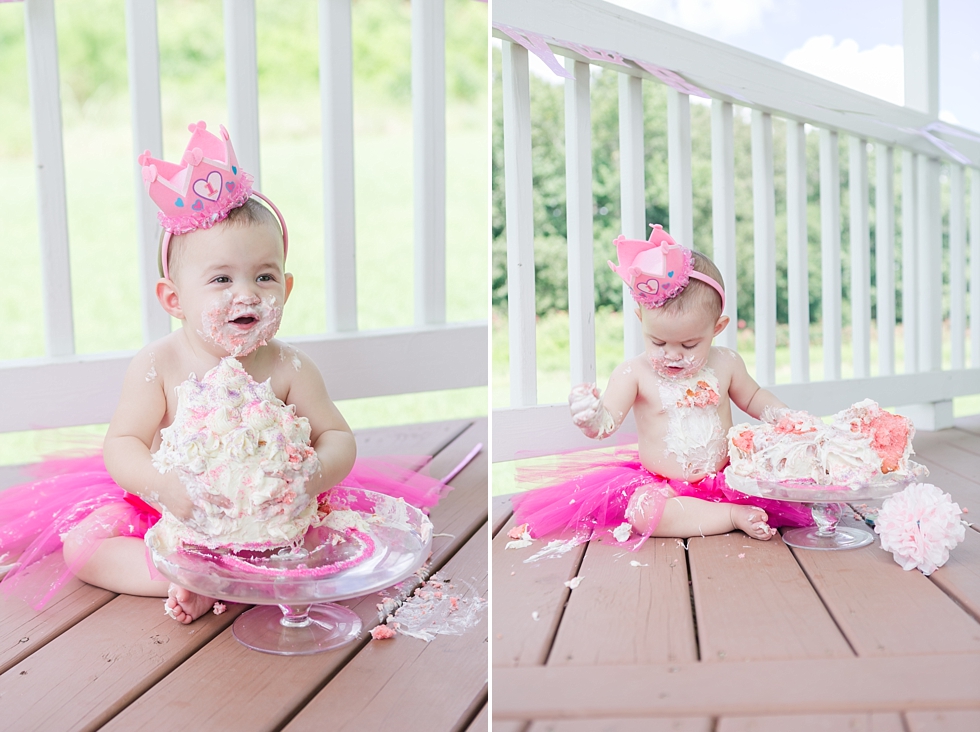 Cake smash and first birthday photos in Raleigh, NC