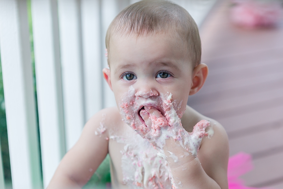 Cake smash and first birthday photos in Raleigh, NC