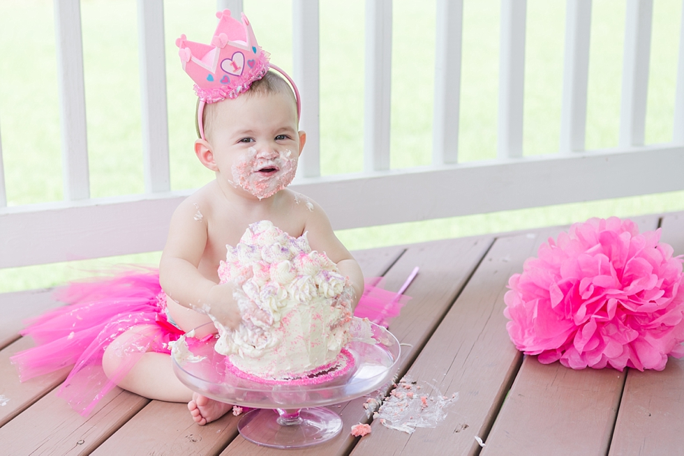 Cake smash and first birthday photos in Raleigh, NC