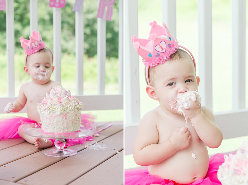 Cake smash and first birthday photos in Raleigh, NC