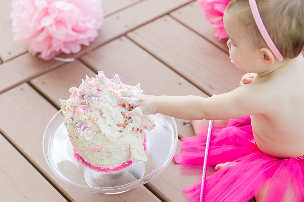 Cake smash and first birthday photos in Raleigh, NC