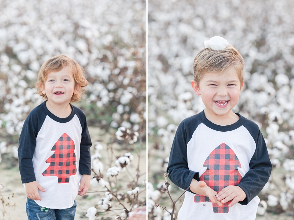 Family photos in Cotton Field in Holly Springs, NC by Family Photographer - Traci Huffman Photography - Worthington 00001.JPG