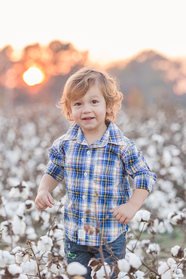 Family photos in Cotton Field in Holly Springs, NC by Family Photographer - Traci Huffman Photography - Worthington 00007.JPG