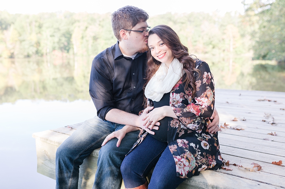 Maternity photos taken at Yates Mill in Raleigh, NC by Traci Huffman Photography - Anderson