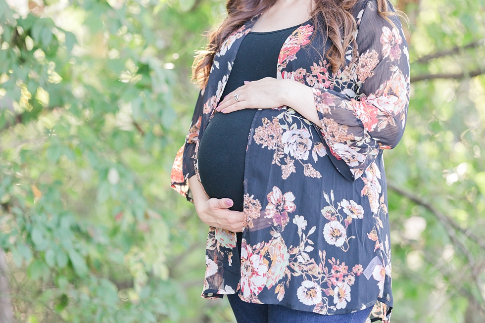 Maternity photos taken at Yates Mill in Raleigh, NC by Traci Huffman Photography - Anderson