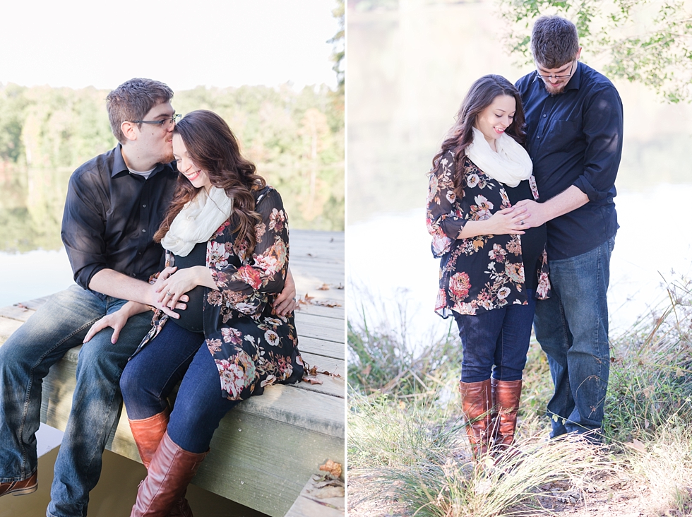 Maternity photos taken at Yates Mill in Raleigh, NC by Traci Huffman Photography - Anderson