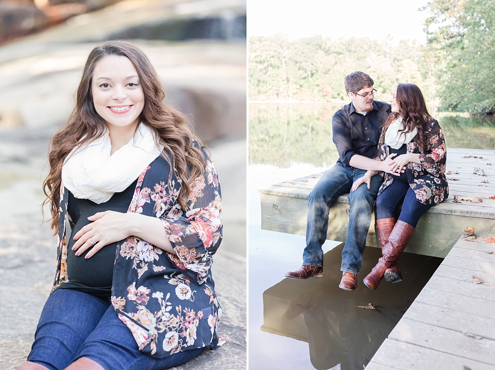 Maternity photos taken at Yates Mill in Raleigh, NC by Traci Huffman Photography - Anderson