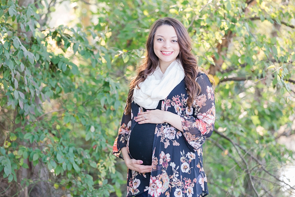 Maternity photos taken at Yates Mill in Raleigh, NC by Traci Huffman Photography - Anderson