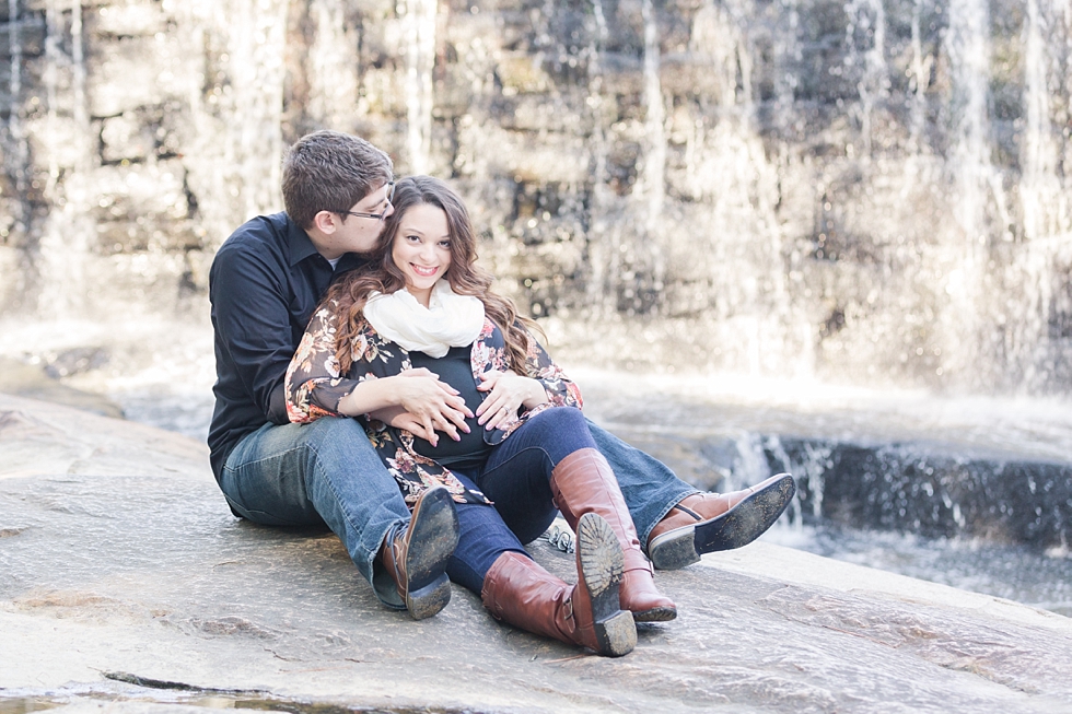 Maternity photos taken at Yates Mill in Raleigh, NC by Traci Huffman Photography - Anderson