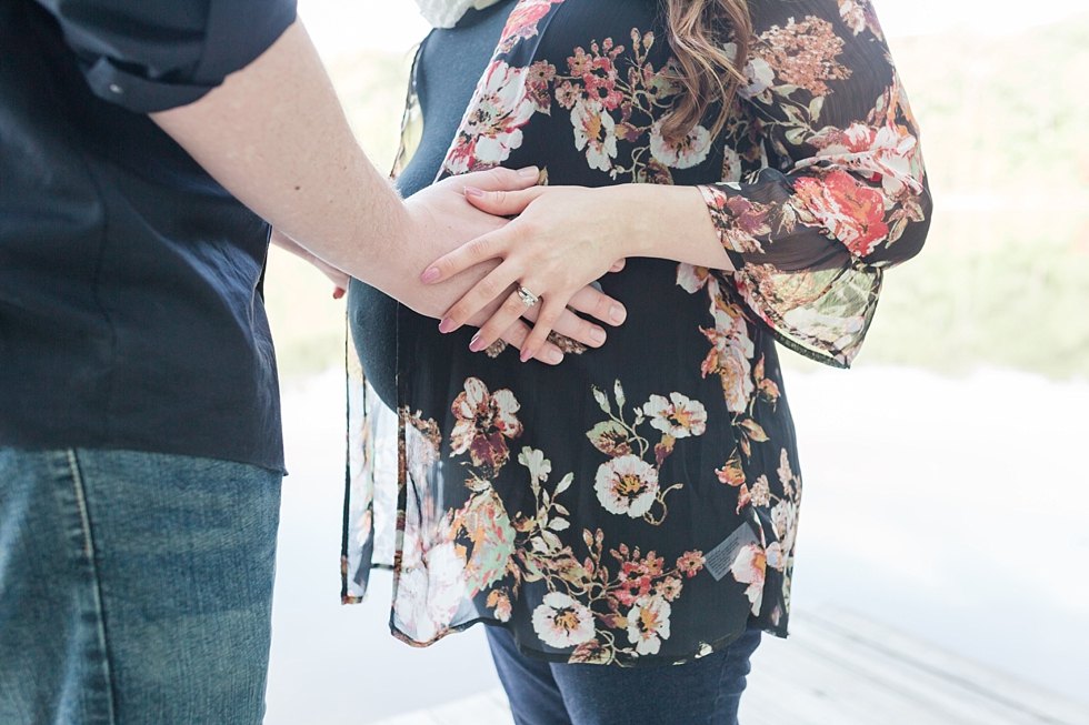 Maternity photos taken at Yates Mill in Raleigh, NC by Traci Huffman Photography - Anderson